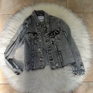 Vervet denim cropped jacket size s